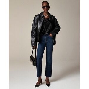 J.Crew '03 Kick Out' 10" Rise Dark Wash Denim Jeans Size 26 Straight Leg